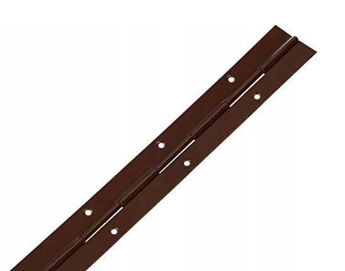 KOTARBAU® 25 Bisagras de Piano para Fijar Tapas y Puertas, 31mm x 40 cm, Resistente bisagra con Agujeros de Montaje, Marrón, Divisible, Cortable, Bisagra Continua para Muebles, 25 Unidades