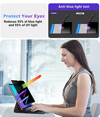 Image of FILMEXT iPad 10th Generation Privacy Screen Protector iPad 10.9 2022, Magnetic Anti-Spy Anti Glare Blue Light Filter, Removable Installation for iPad 10.9-inch A2696 /A2757 /A2777, [Landscape Privacy] | FILMEXT Anti-Spy Anti Glare Blue Light Filter, Removable Installation for iPad 10.9in A2696 /A2757 /A2777 [Landscape Privacy]