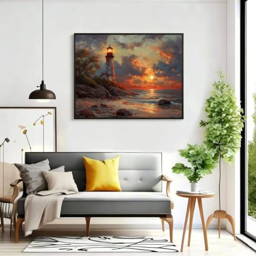 Cuadros para pintar por números de faro para decorar el salón creando un ambiente zen en casa 2