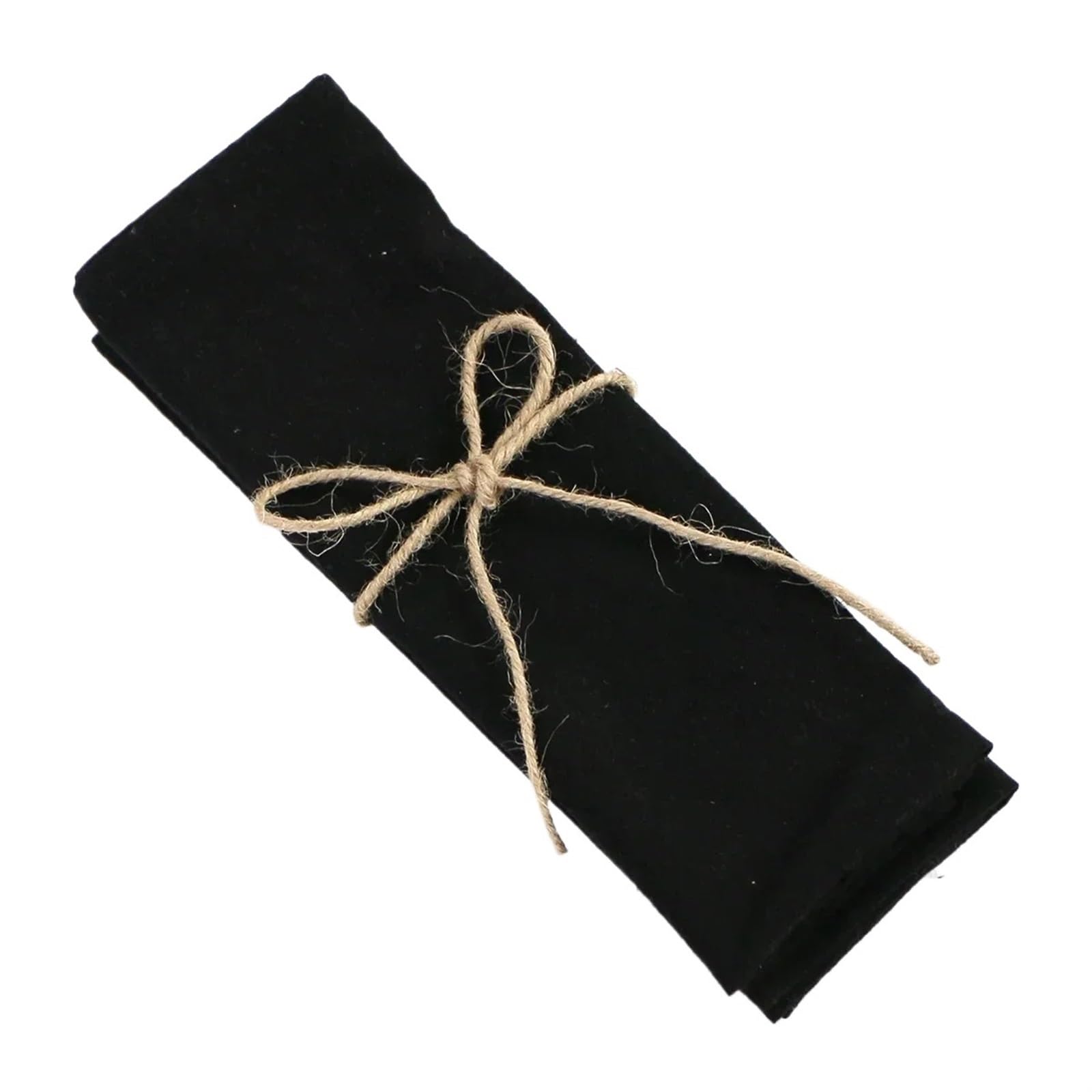 serviettes napkins 50pcs Cotton Cloth Napkins 40x40cm Fabric Serviette Kitchen Tea Table Towels for Home Wedding Decoration Christmas for dining wedding party everyday home(50PCS black)