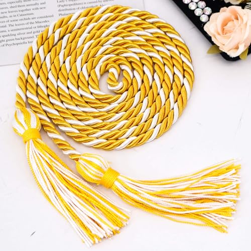 Image of GraduationMall Graduation Honor Cord 68 inch GoldWhite