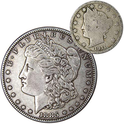 1885 Morgan Dollar VF Very Fine 90% Silver Coin with