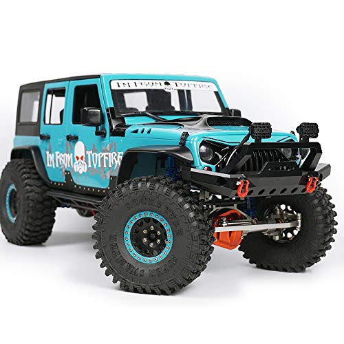 XUNJIAJIE Stahl Vordere Stoßstange mit Schäkel für Axial SCX10/SCX10 II 90046 1/10th Crawler Auto