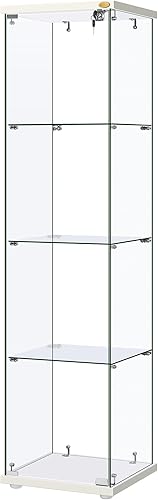 VIVOHOME 4 capas de 157 pulgadas de ancho x 157 pulgadas de profundidad x 626 pulgadas de alto vitrina de vitrina de vitrina con cerradura vidrio
