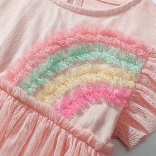 Youlebao Toddler Girl Clothes Cotton Casual Short Sleeve Jersey Dresses 2-7 Years4