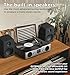 VinylsLink Record Player with Built-in Speakers, Belt-Driven Turntable Support 3-Speed, FM Radio and Bluetooth Receiving, RCA Line Out & AUX in, USB Recording and Auto Stop, Silver Black