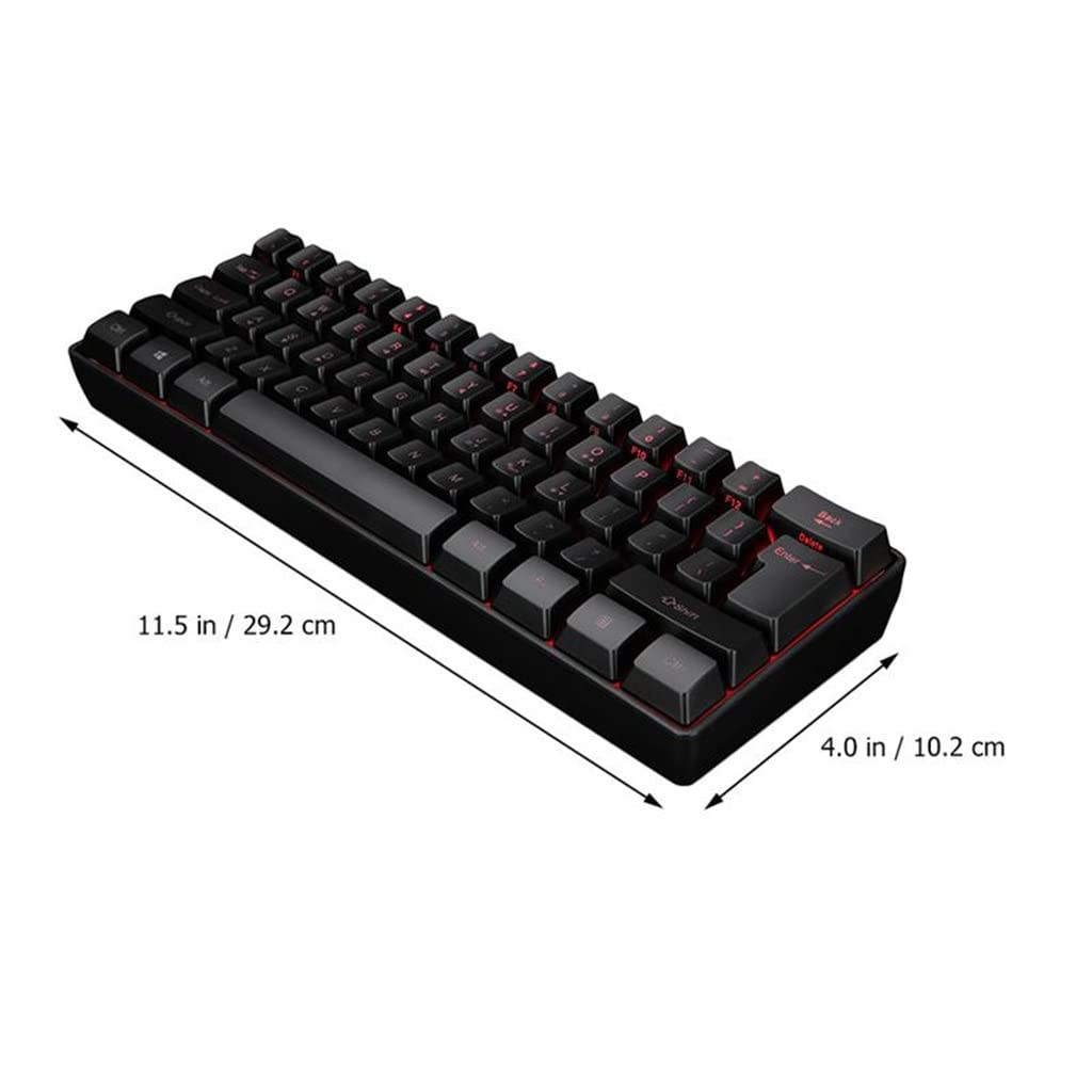 Keyboard Small Backlit Gaming Keyboard Wired 61 Keys Gaming Keyboard Wired Keyboard Mechanical Keyboard