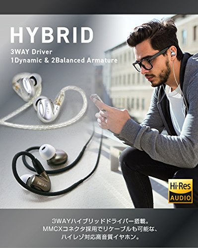 Amazon.com: Beat-in Hybrid Earphones, Hybrid BI10112, Silver
