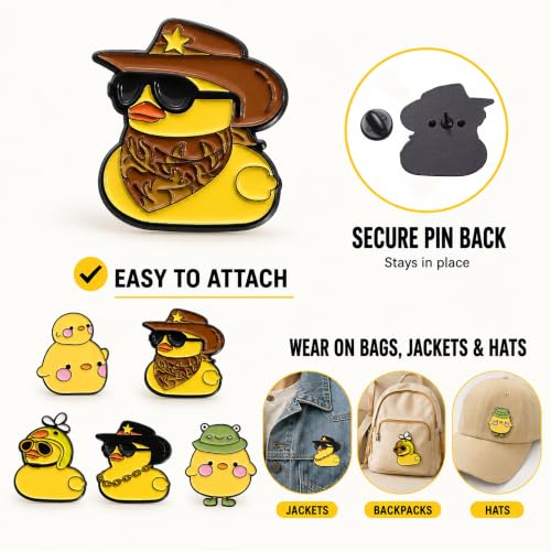 Image of 8Pcs Kawaii Frog Enamel Pin Set Cute Cartoon Frog Brooches, Lapel Pins for Backpacks, Jackets, Hats, Perfect Gifts for Women, Teens