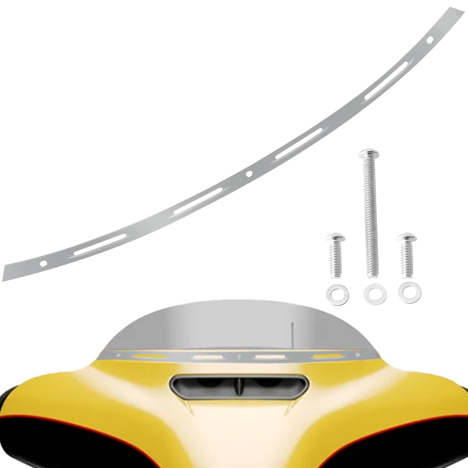 Polished Windshield Trim Chrome CNC Cut