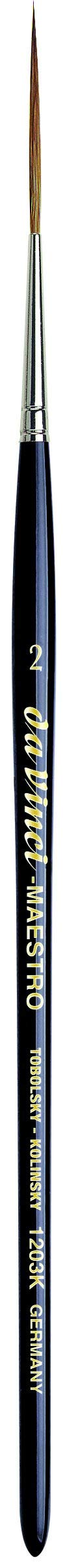da Vinci Watercolor Series 1203k Maestro Paint Brush, Long Needle Liner/Rigger Kolinsky Red Sable, Size 2 (1203K-02)