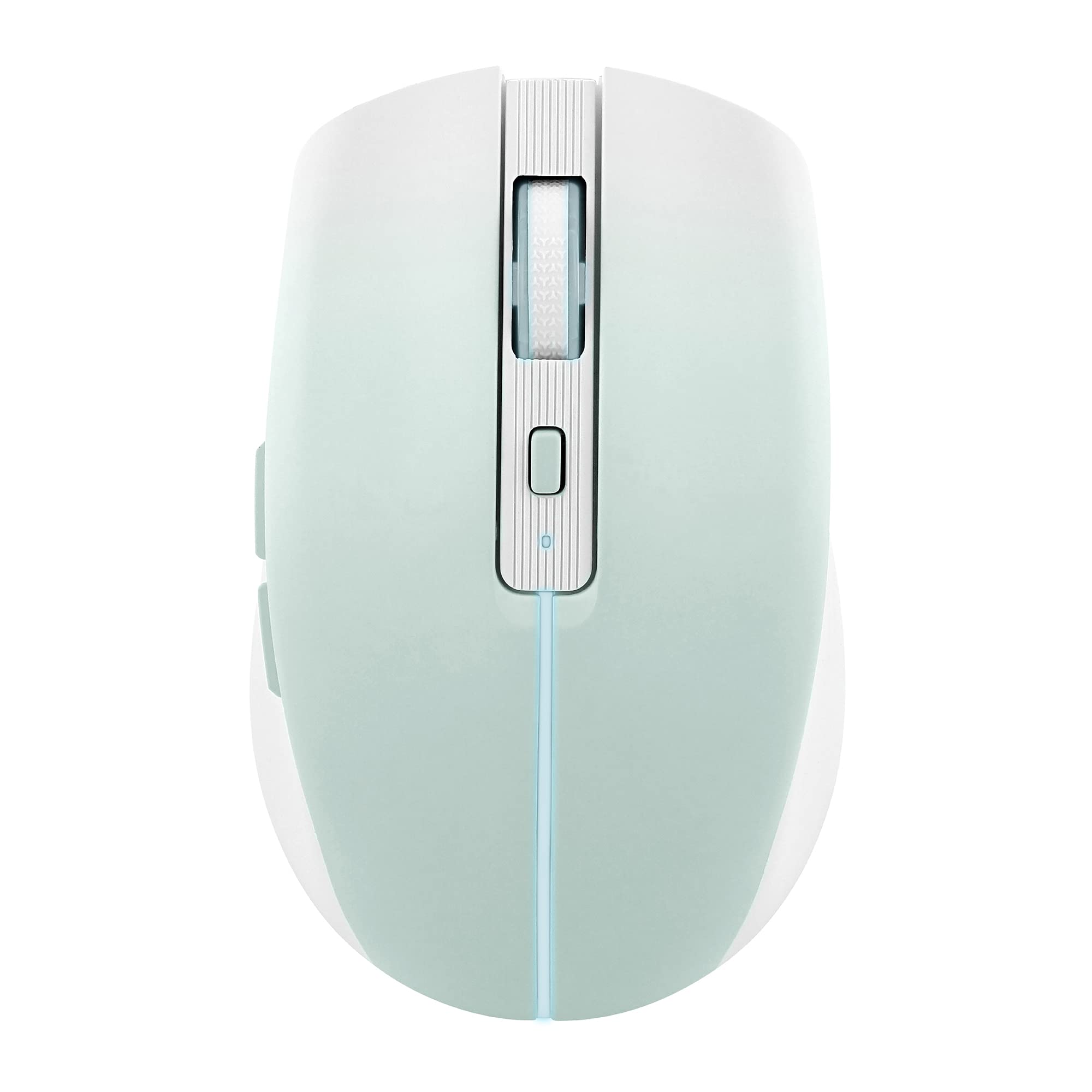 T'NB Modna kolorowa mysz bezprzewodowa, podwójny tryb Bluetooth i USB-A, możliwość ładowania o wysokiej autonomii, dokładność 1600 DPI, 6 przycisków - niebieska