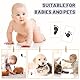 Anyfirst Fußabdruck Set Baby＆Pfotenabdruck Set Hund/Katze, Newborn Baby Abdruckset, 4 Stempelkissen und 8 Aufdruckkarten, Kann die Handabdrücke Des Handabdruck Baby, Babygeschenke