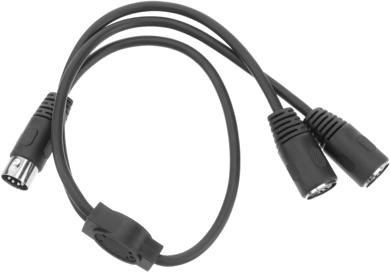 JOINPAYAOne Divided into Two Audio Cable Din 5- Pin Splitter Cable Adapter Midi Solutions Quadra Thru Din 5- Pin Adapter Wire Connector Midi Splitter Cable Connectors Copper Male Head