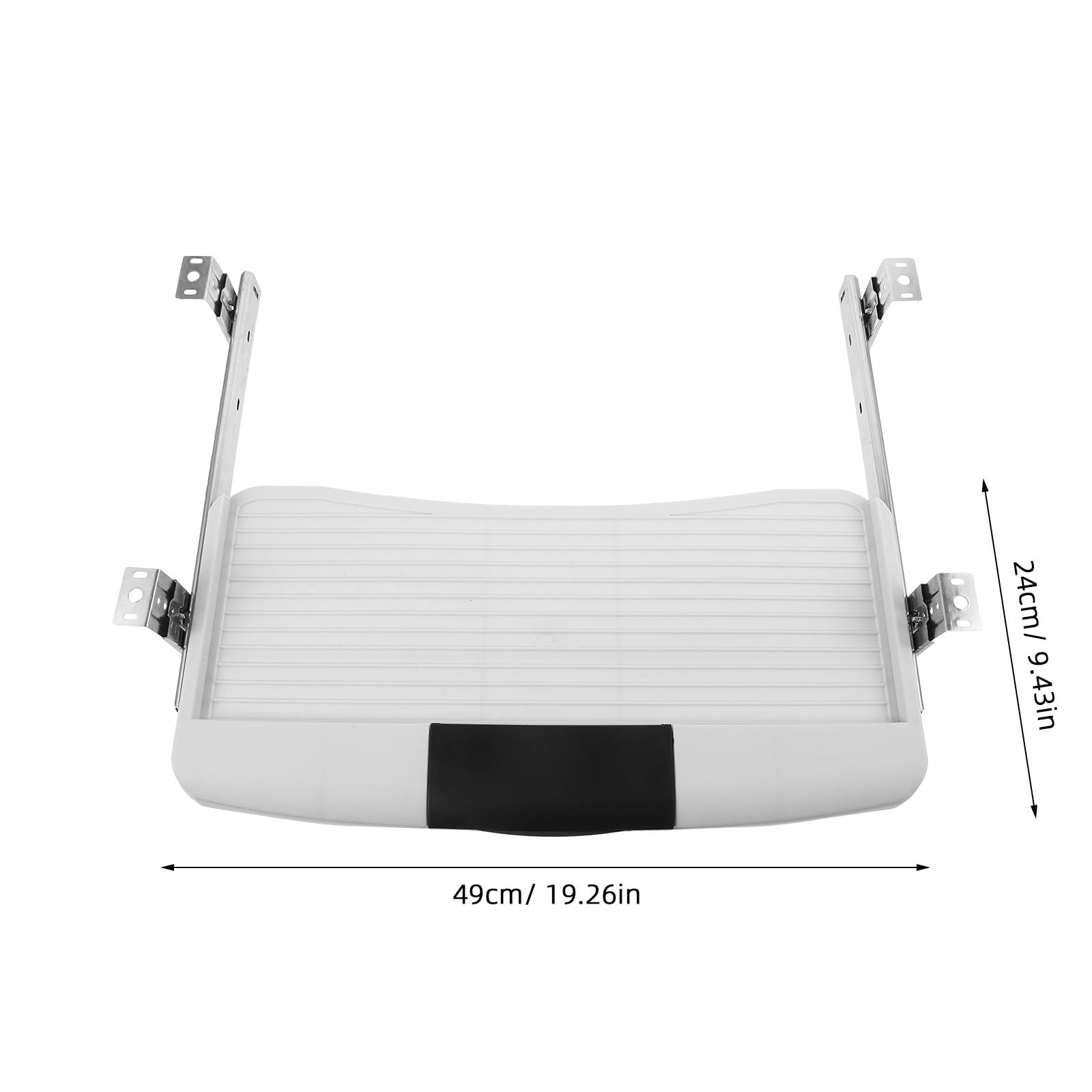 Bandeja deslizante para teclado, soporte de escritorio resistente de 23.6 x 11.8 pulgadas, diseño fácil de empujar, cajón blanco para uso doméstico y oficina, solución que ahorra espacio