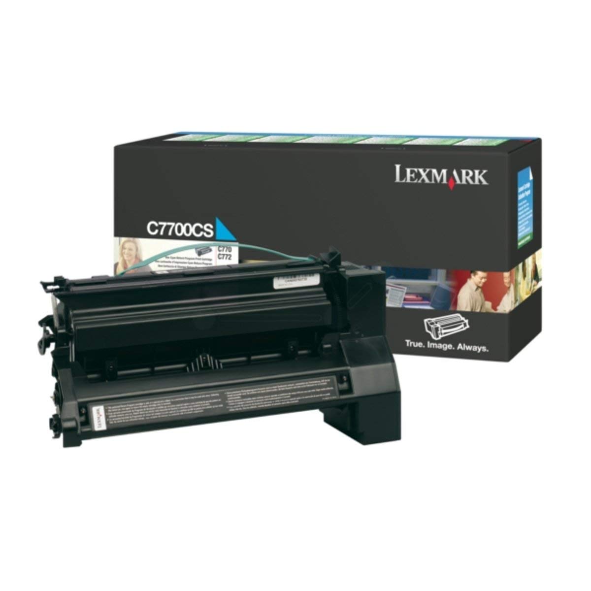 Toner cyan Lexmark Optra C 770 DN original C7700CS pour imprimante laser - 4
