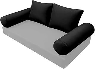 Prolinemax |Cover ONLY| Outdoor Style 1 Crib Knife Edge Bolster Back Pillow Slipcover AD109