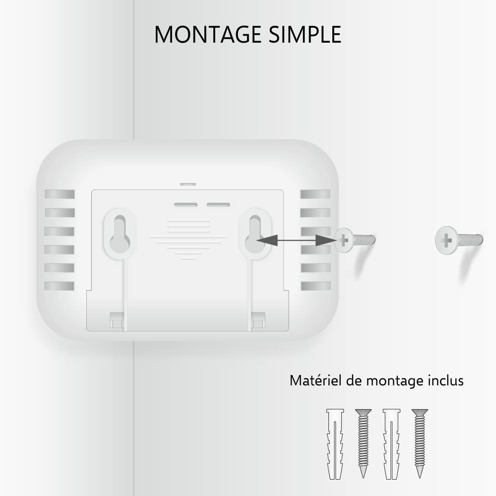 ELRO FF1840 Kit de Protección contra Incendios - 2X Detectores de Humo con Montaje magnético - 5 Pilas y Detector de Monóxido de Carbono - Sensor de 10 años