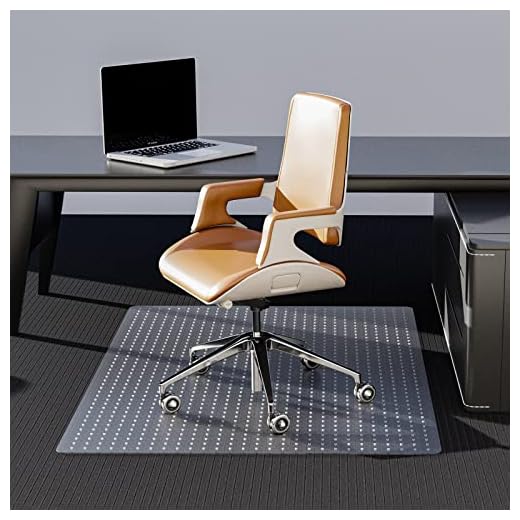 Office Chair Mat for Carpet, 48"X36" Rectangle Desk Chair Mat with Studs for Low and No Pile Carpeted Floors, Easy Rolling Chair Mat Protector for Chair Mat, Transparent, Slip Resistant and Sturdy