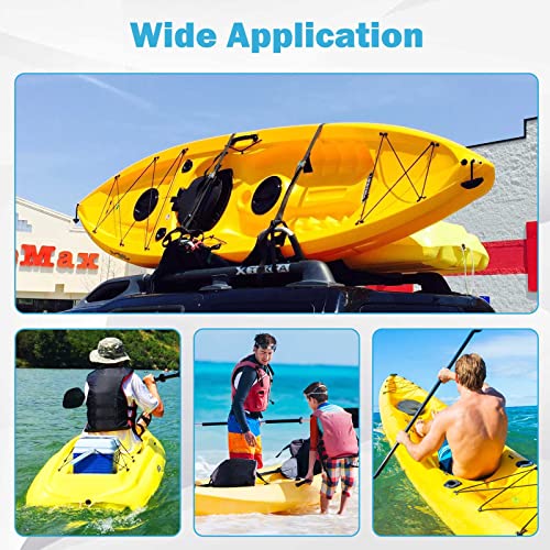 Kayak Carry Handles Kit With Front Pull Carry T-Handles 4 Pcs Kayak Scupper Plugs Kit 4 Pcs Kayak Pad Eyes With Tir-Grip Rivets For Kayak Canoes Boat Suitcase Kayak Deck Rigging Accessory #TOP5