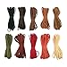 JZK 10 Pezzi 5m corda cordoncino pelle scamosciata marrone rosso nero lacci cordini in pelle per collane braccialetti fai da te bigiotteria bijoux