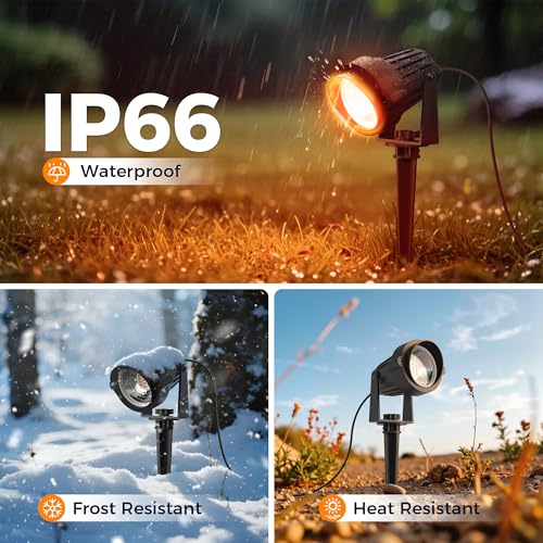 Image of L LOHAS LED Orange and Purple Halloween Outdoor Spotlight 5W 2 Pack