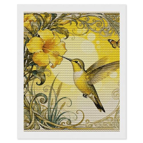 Kit de peinture diamant 5D colibri pour réduire le stress et embellir vos murs intérieurs