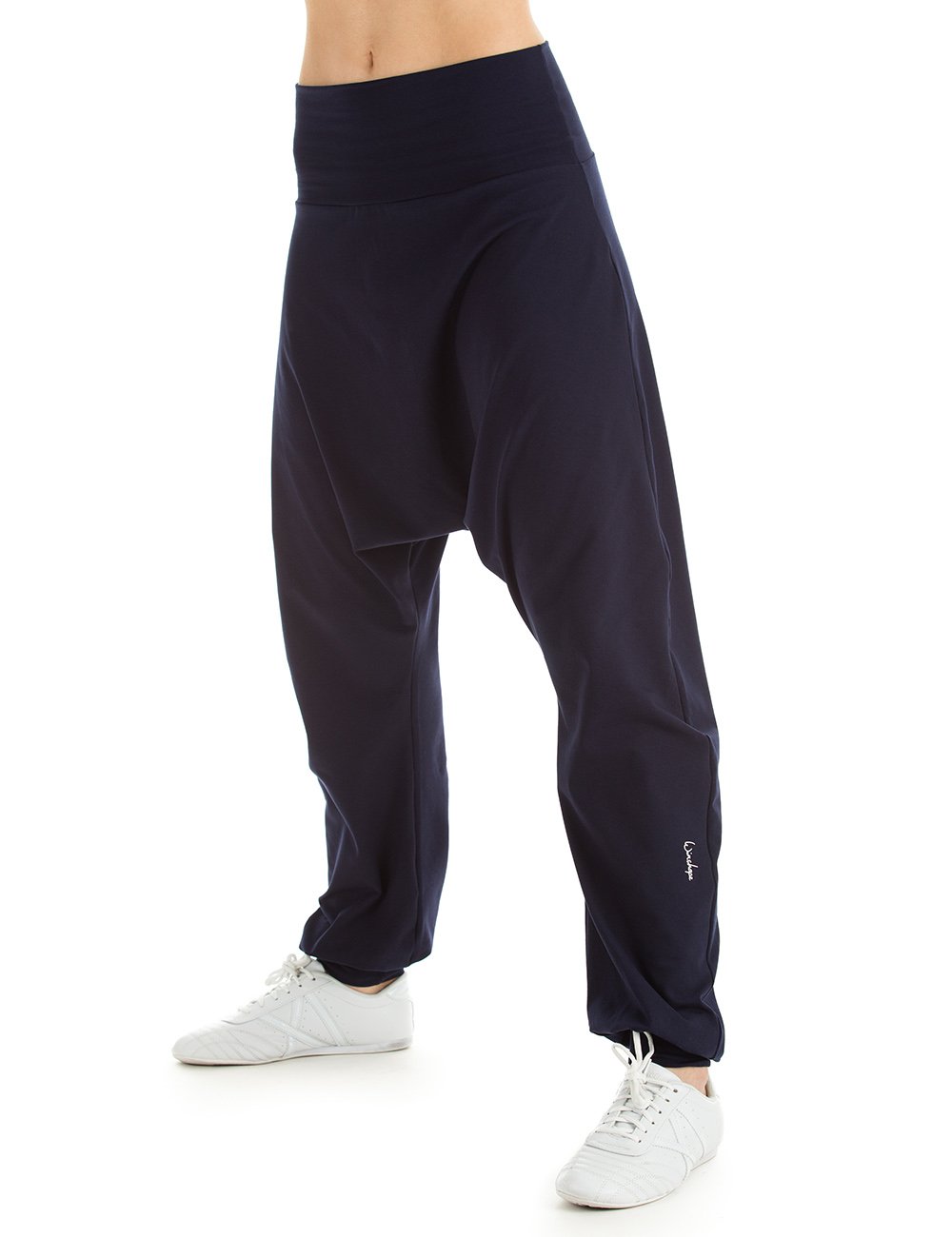 Winshape Hape Winston Hareem Wh7 Dance Fitness Recreational Sports Training Trousers, Womens, Damen Trainingshose Haremshose WH7 Dance Fitness Freizeit Sport, night blue, XL