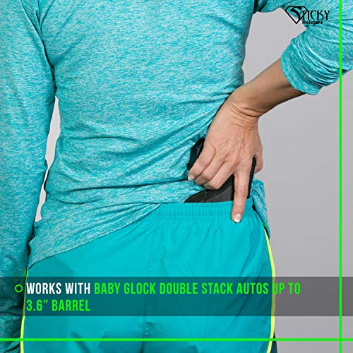 Sticky Holsters Concealed Carry Holster For Men And Women - Md-4-Gen1 Modified For Sub-Compact Medium Frame Semi Autos With Up To 3.8" Barrel And Rail-Mounted Laser - For Left/Right-Hand Draw #TOP3