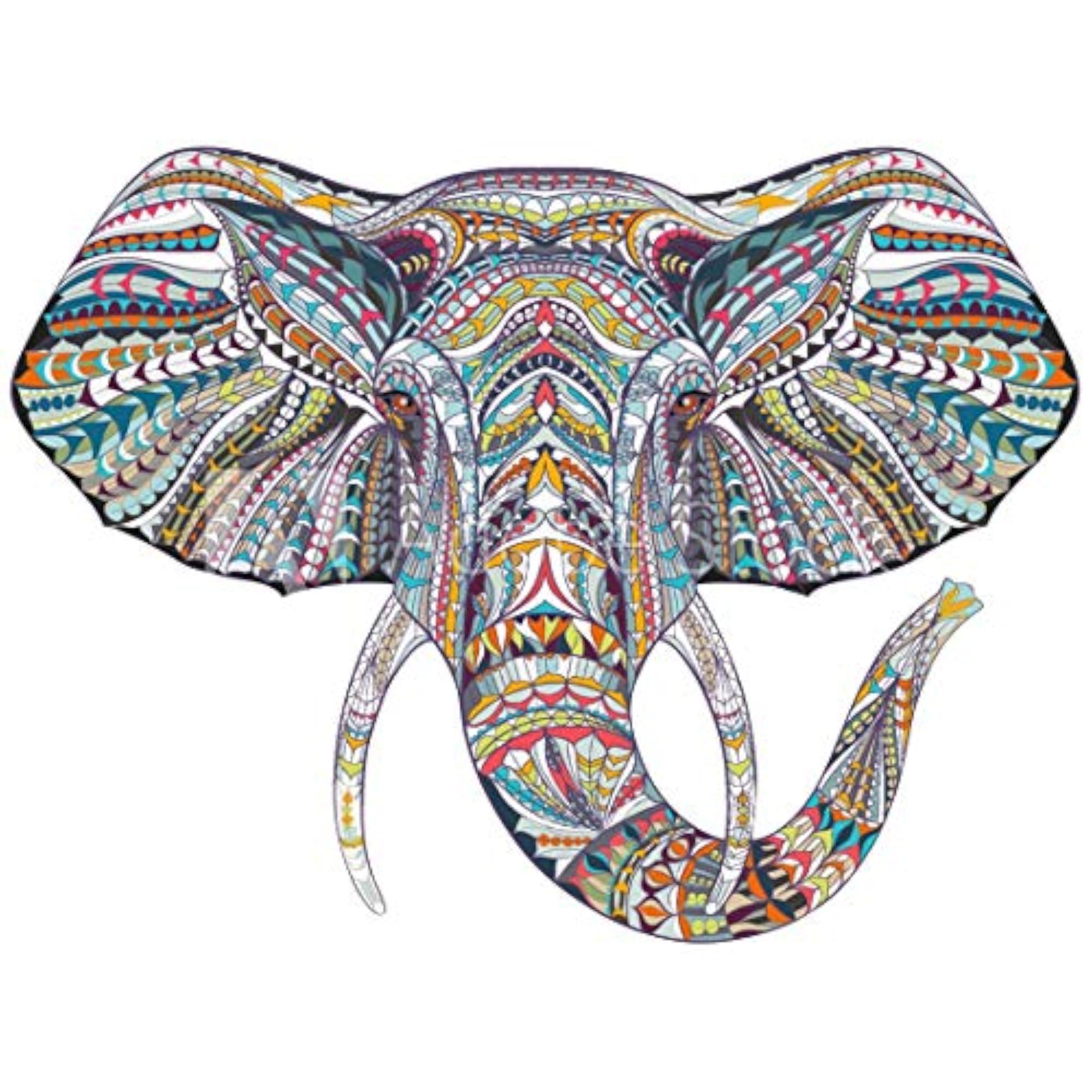 Elephant Face Medium Vinyl Wall Sticker