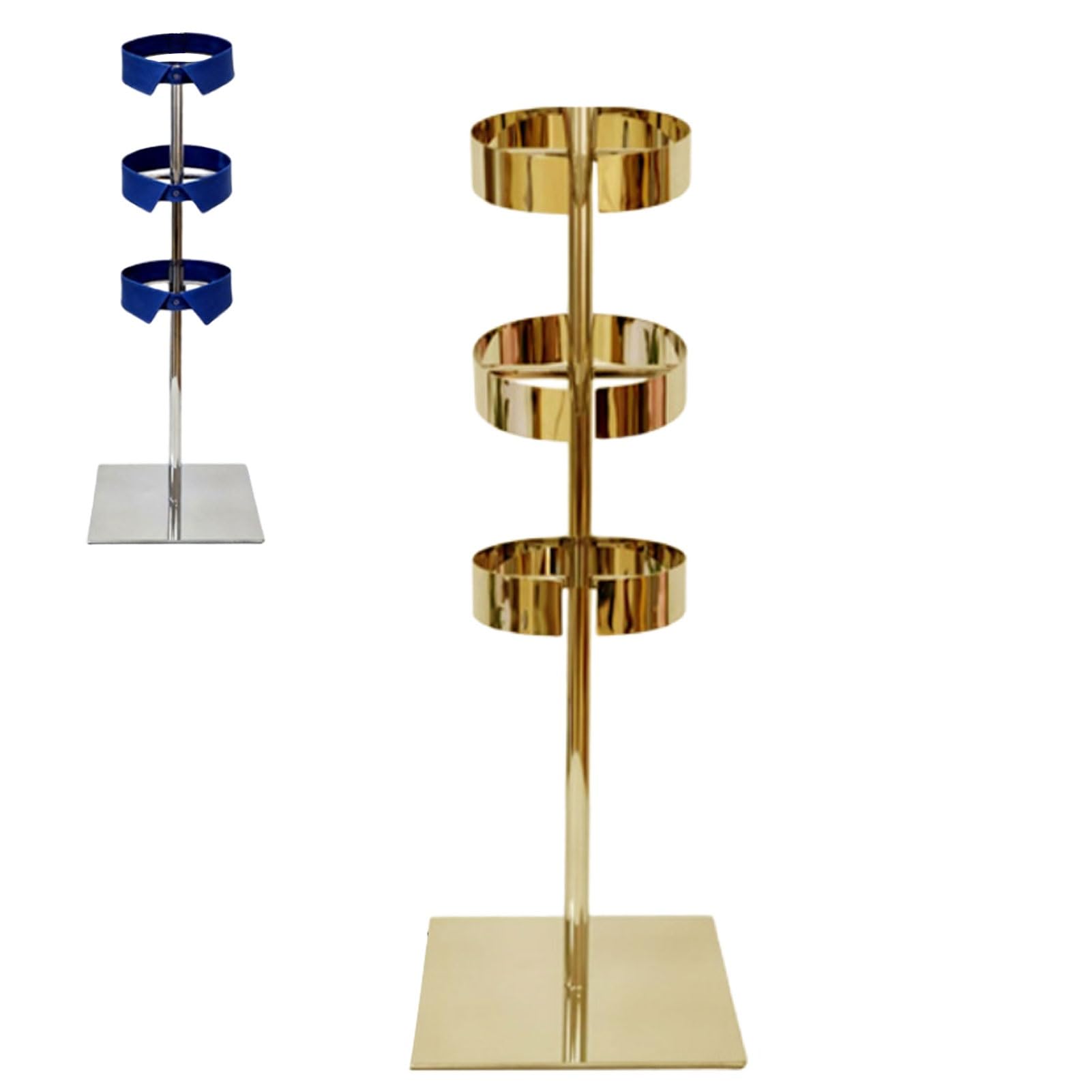 Espositore Per Colletti Di Camicie, Espositore Per Colletti In Acciaio Inossidabile Commerciale A 3/4/5 Livelli, Appendiabiti In Metallo Per Negozio Di Abbigliamento(Gold,3 Layer)