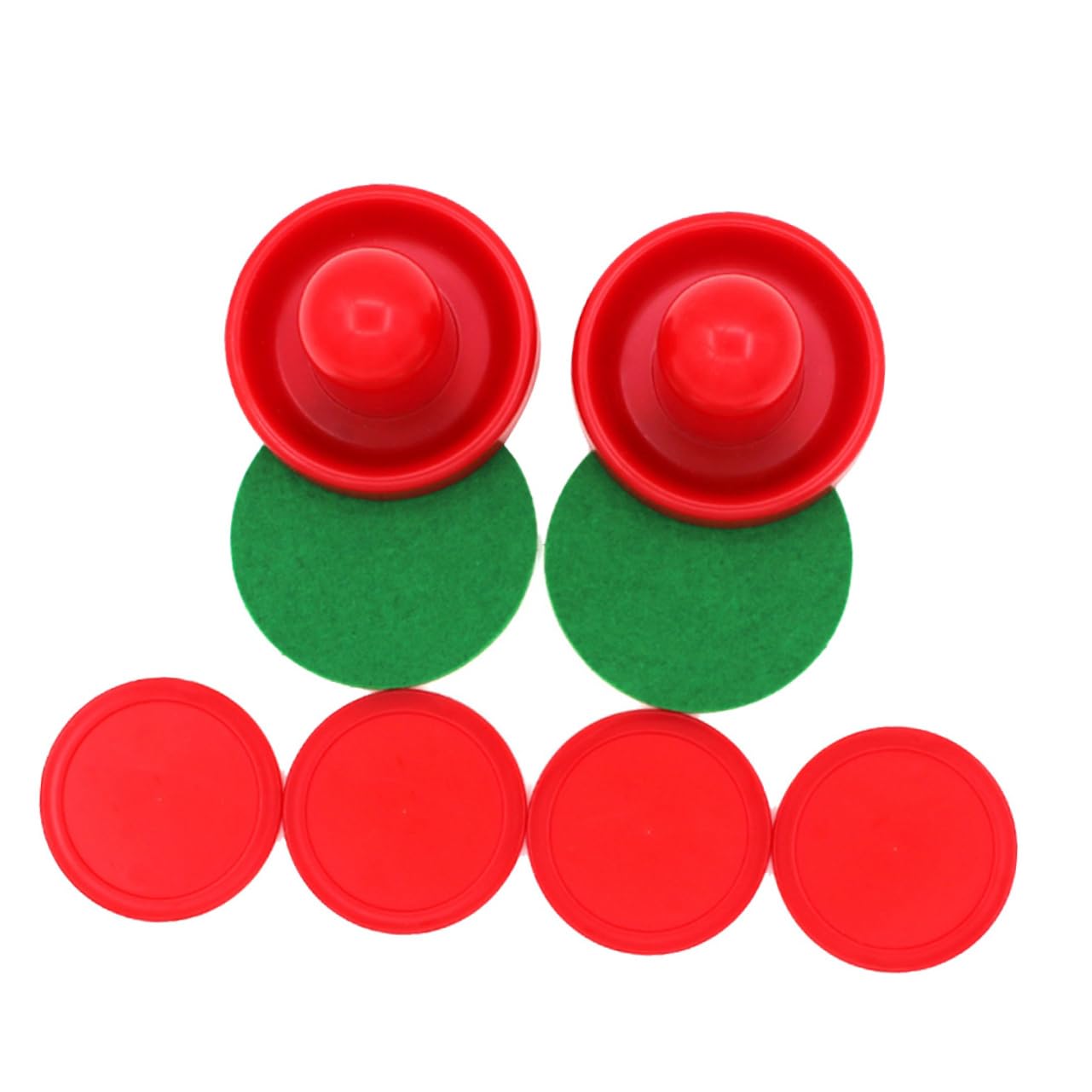 UPKOCH 3 Set Accessori Per Hockey Partita Di Hockey Disco Di Hockey Tavolo Da Air Hockey Disco Da Air Hockey Sostituzione Dei Paddle Delle Maniglie Da Hockey Rosso 8 Pezzi*3