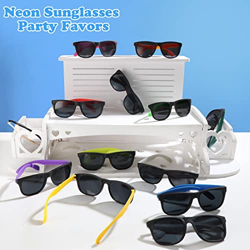 72 Pack Bulk Sunglasses Party Favors,18 Colors Neon Party Sunglasses in bulk for Adults and Kids,80's Style Sun Glasses for Summer Pool,Beach,Classroom Prize,Birthday Goody Bag,Goodie Bag Fillers4