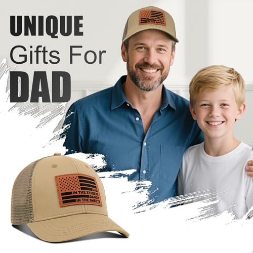 Image of Best Dad Ever American Flag Dad Hat - Adjustable Cotton Baseball Cap for Father's Day, Birthday Gifts from Daughter Son