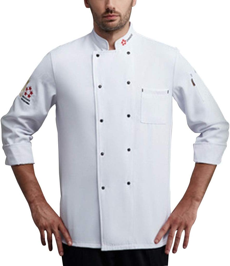 Chef Coat Chef Jacket Unisex Long Sleeve Men's Women's Cool Vent