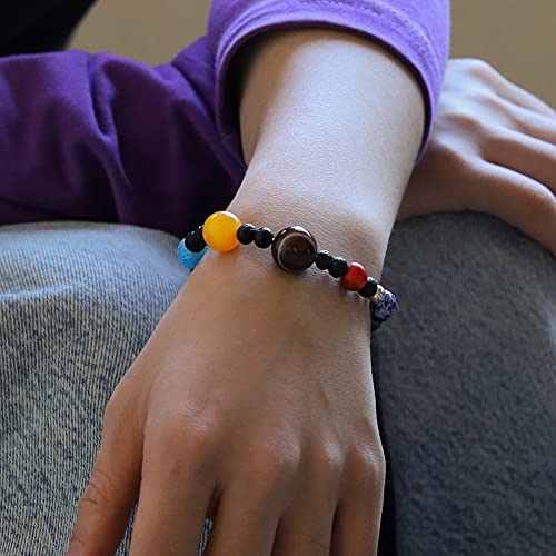 Cosmic Milky Way Solar System Nige Planets Bracelet Natural Stone Elastic Beaded Bracelet Universe Galaxy Jewelry for Women Men3