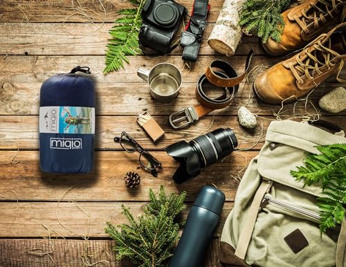 MIQIO® 2in1 Hüttenschlafsack Ultra leicht mit durchgängigem Reißverschluss (Links oder rechts): Dünner Komfort Reiseschlafsack und XL Reisedecke in Einem