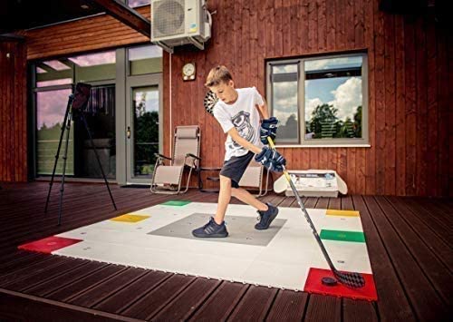 Hockey Revolution 360 Zone Professional Training Flooring Tile - Indoor and Outdoor Practice Zone with Trainer App - Improve Stick-Handling and Moving, Speed on Ice, Exercise, Fitness - Thumbnail 4