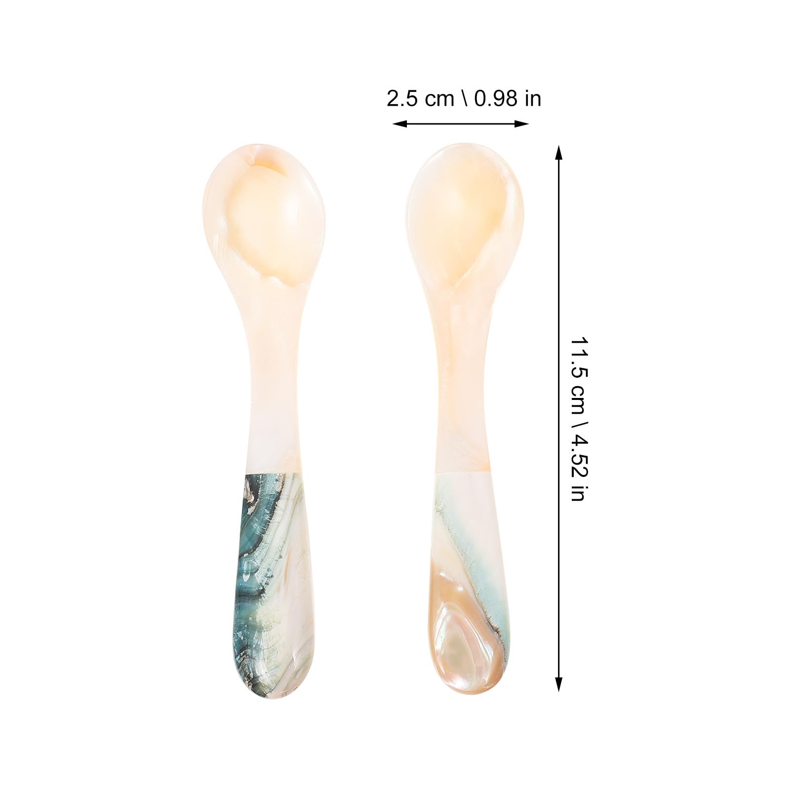 5 pezzi Cucchiaini da Dessert Multifunzione in Cucchiai per Caffè Gelato e Dessert Materiale Resistente e Design Elegante per Uso Quotidiano e Regalo