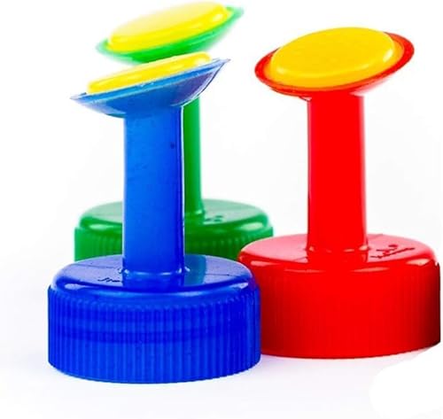 Rosojodg 6 x Flaschen-Top-Bewässerungsbehälter aus Kunststoff, Multicolored, für 30 mm Trinkflaschen, Gartenbewässerung, Gießkannen