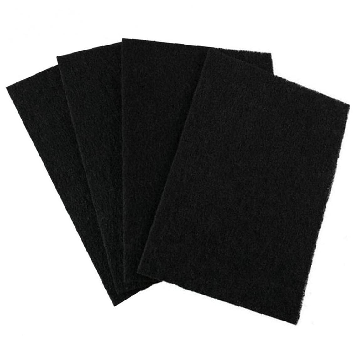 Tossper Black 4Pcs Replacement Cat Litter Boxes Filters, Cat Litter Pans Odor Carbon Filters For Hooded Cat Litter Tray And Cat Box Pan Odor Control (Black)