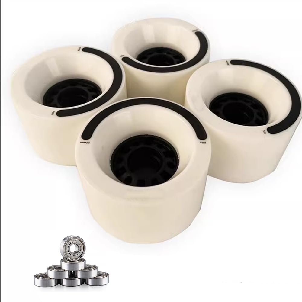 ANWEALTH 4 Pack Skateboard Wheels 80mm Downhill Longboard Wheels Electric Skateboard Wheels High Speed Maximum Grip Smooth Ride, Long-Lasting Durability