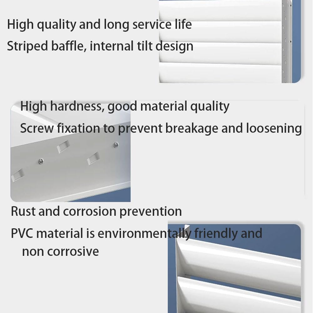 Deflettore Vento per Condizionatore Esterno,Deflettore unità AC Esterna Condizionatore d'Aria,Deflettore per unità Esterna Climatizzatore,PVC Anti Ruggine,Antideformazione,Bianco