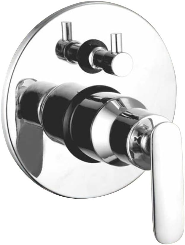 Oleanna Omosld Metro Brass 4 Way Complete Divertor Set, Mixers for Bath and Shower System (Silver, Chrome Finish)