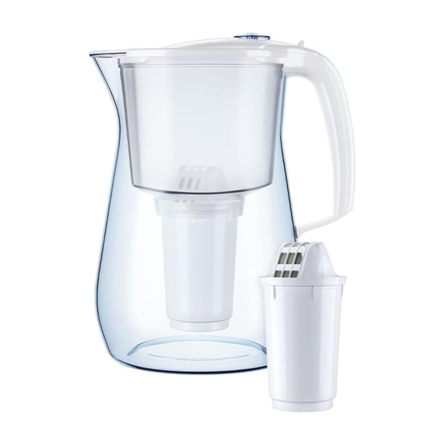 AQUAPHOR Provence bianco Caraffa filtrante con 1 Filtro A5 I Filtro per Acqua caraffa da 4,2l Realizzata in TRITAN I Riduce calcare e Cloro I Filtro Acqua da Tavolo I Perfetto per la Famiglia