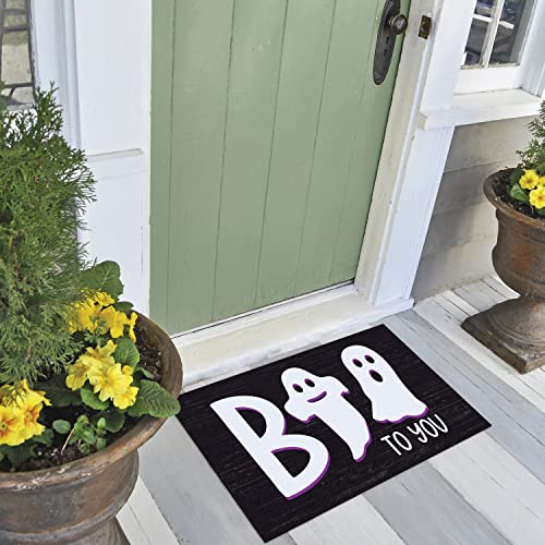 Counterart Boo To You Iindoor/Outdoor Entryway Floor Mat Manufactured In The Usa Low Profile, Protective Non-Skid Rubber Backing, Easy To Clean 29.5" By 17.75" #TOP5