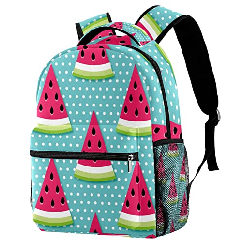 Sac à dos voyage pastèque ergonomique avec compartiment bouteille pour fille et garçon medium