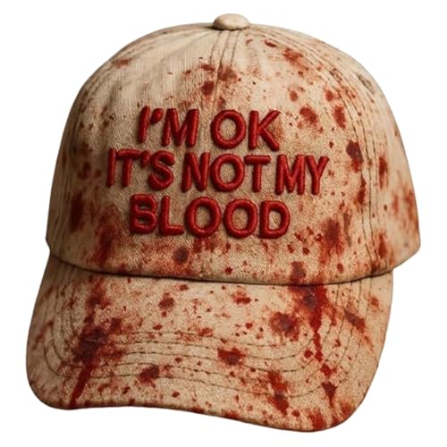 Chapeau De Baseball D'Halloween, Design Effrayant Et , 7cm, Chapeau D'horreur Unisexe, Bonnet De Costumes Fantômes, Conception D'ajustement Réglable, Pour Vampire, Fantôme, Festival, Feu De Joi
