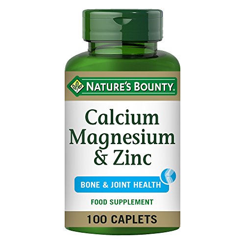 Nature's Bounty Calcium, Magnesium and Zinc Coated Caplets - Pack of 100