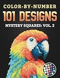 Color-By-Number - 101 Designs: Mystery Squares - Vol. 2: A Relaxing Pixel Mosaic Adventure for Adults and Teens with Hidden Illustrations of World ... Scenes (Mystery Squares: Color-by-Number)